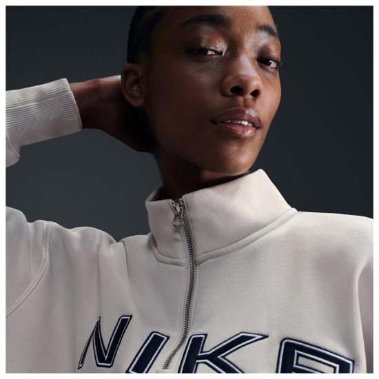 Nike Γυναικείο φούτερ Sportswear Phoenix Fleece Oversized 1/4 Zip Logo Top